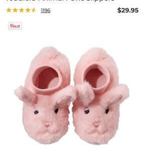 Toddler girl LL Bean bunny slippers NEVER WORN